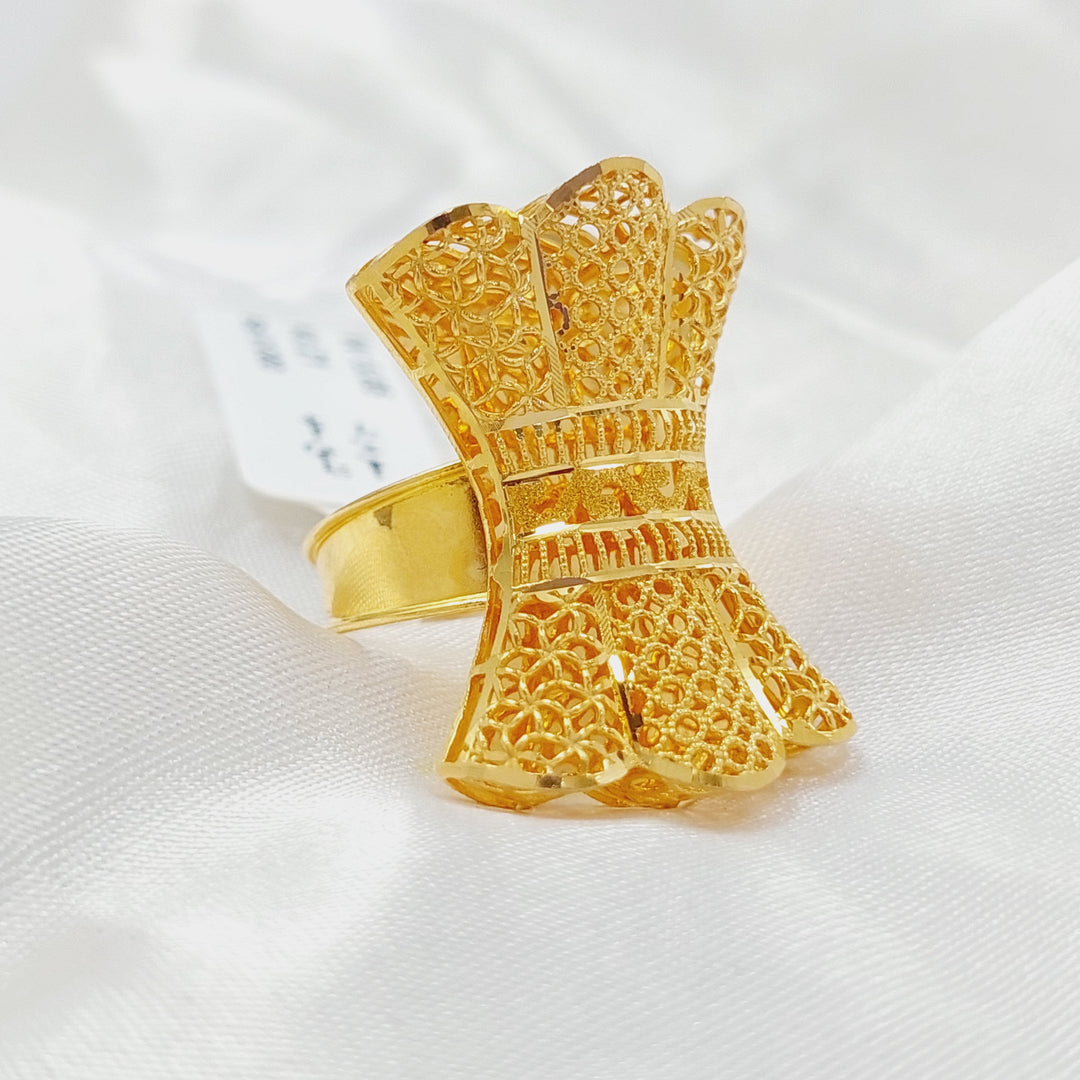 Kuwaiti Ring Made Of 21K Yellow Gold by Saeed Jewelry-28430