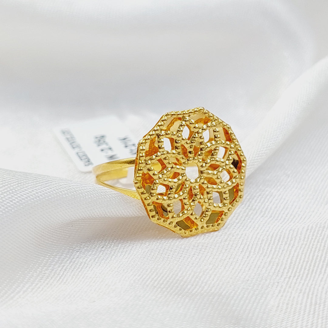 Kuwaiti Ring  Made Of 21K Yellow Gold by Saeed Jewelry-30718