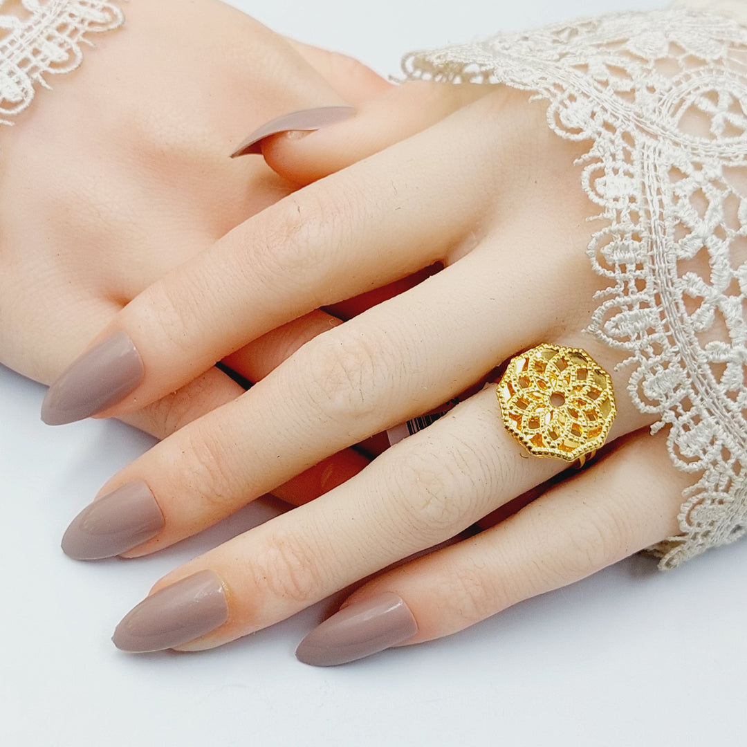 Kuwaiti Ring  Made Of 21K Yellow Gold by Saeed Jewelry-30718