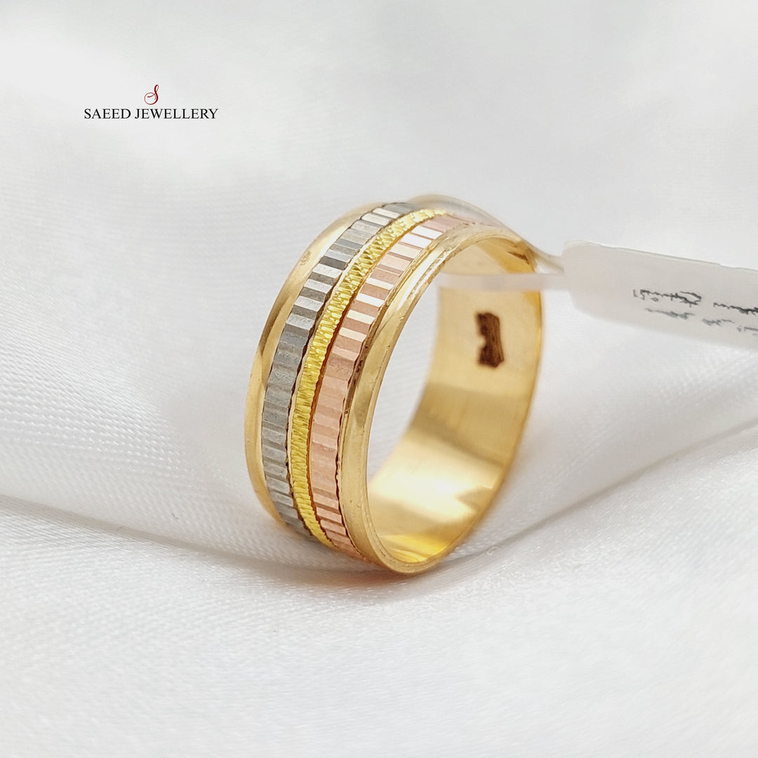 Laser Wedding Ring Made Of 21K Colored Gold by Saeed Jewelry-27982