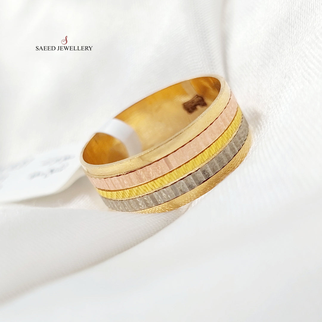 Laser Wedding Ring Made Of 21K Colored Gold by Saeed Jewelry-27982