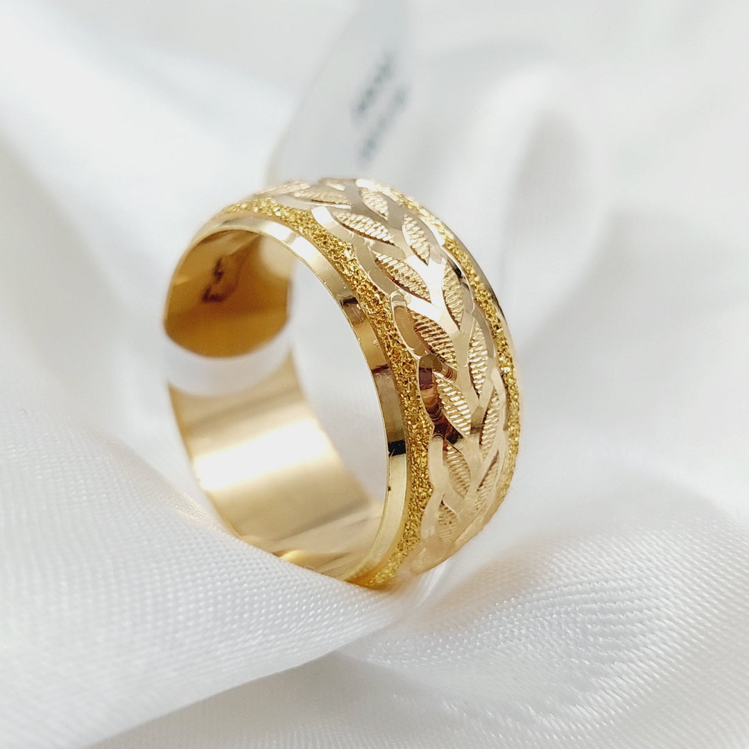 Laser Wedding Ring Made of 21K Yellow Gold by Saeed Jewelry-26360