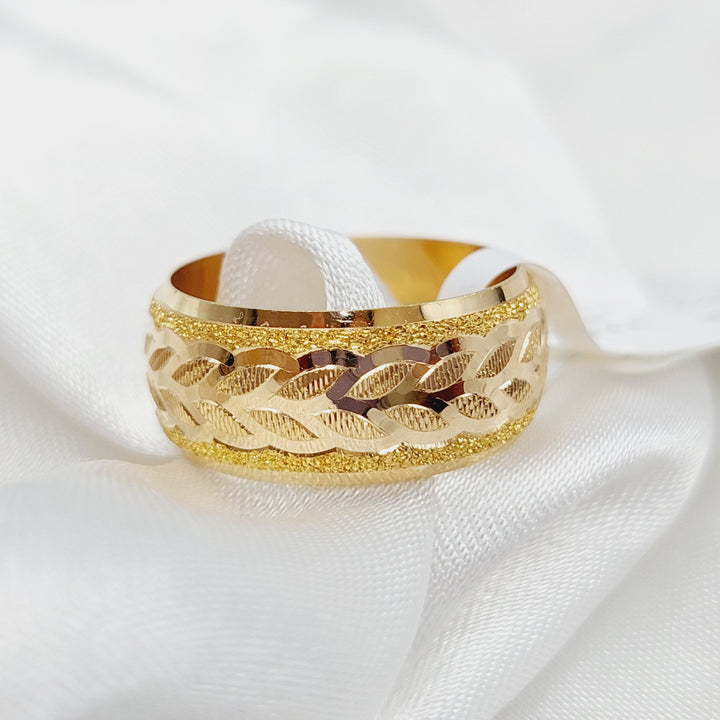 Laser Wedding Ring Made of 21K Yellow Gold by Saeed Jewelry-26360