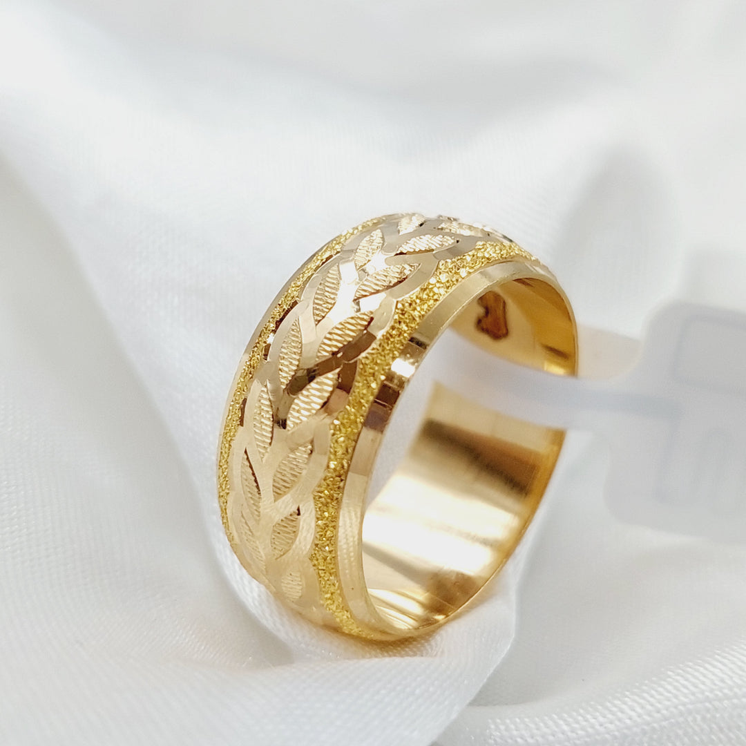 Laser Wedding Ring Made of 21K Yellow Gold by Saeed Jewelry-26360