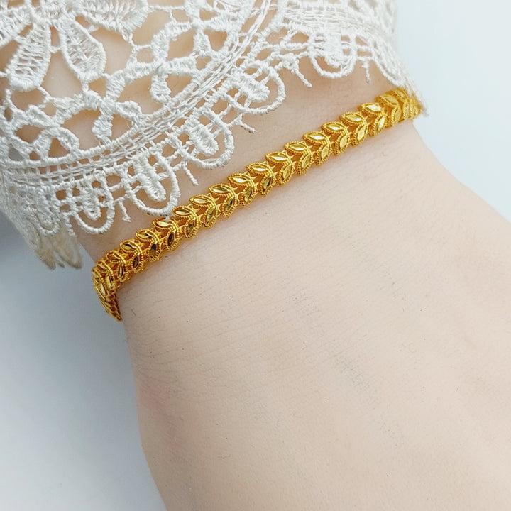Leaf Bracelet  Made Of 21K Yellow Gold by Saeed Jewelry-29522