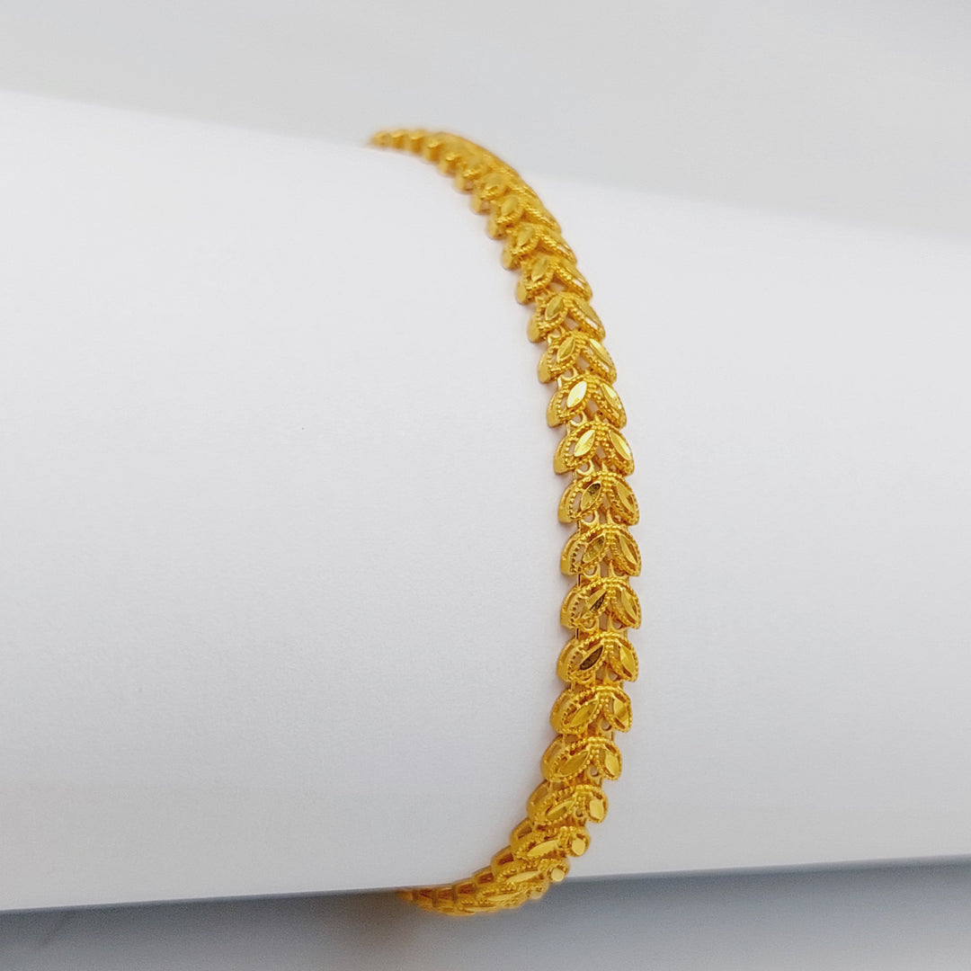 Leaf Bracelet  Made Of 21K Yellow Gold by Saeed Jewelry-29522