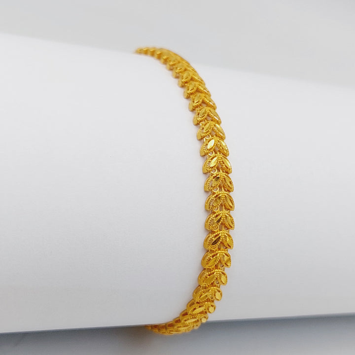 Leaf Bracelet  Made Of 21K Yellow Gold by Saeed Jewelry-29522