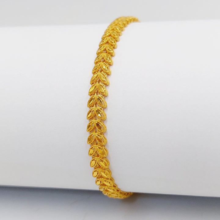 Leaf Bracelet  Made Of 21K Yellow Gold by Saeed Jewelry-29522