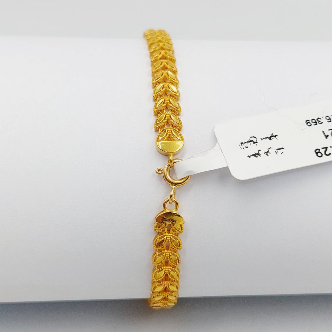 Leaf Bracelet  Made Of 21K Yellow Gold by Saeed Jewelry-29522