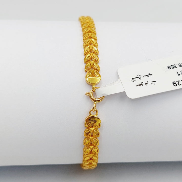 Leaf Bracelet  Made Of 21K Yellow Gold by Saeed Jewelry-29522