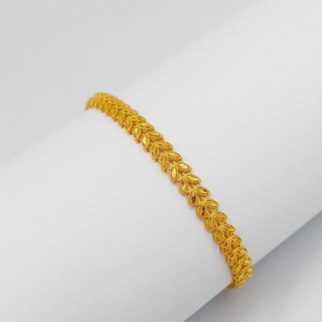 Leaf Bracelet  Made Of 21K Yellow Gold by Saeed Jewelry-29522
