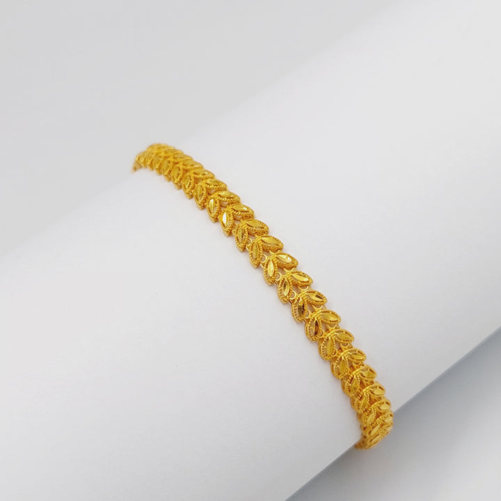 Leaf Bracelet  Made Of 21K Yellow Gold by Saeed Jewelry-29522