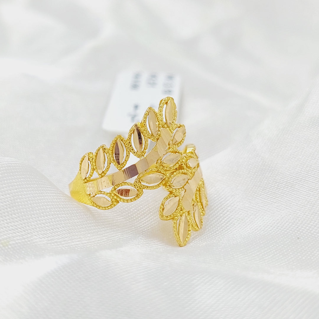 Leaf Ring Made Of 21K Yellow Gold by Saeed Jewelry-28421