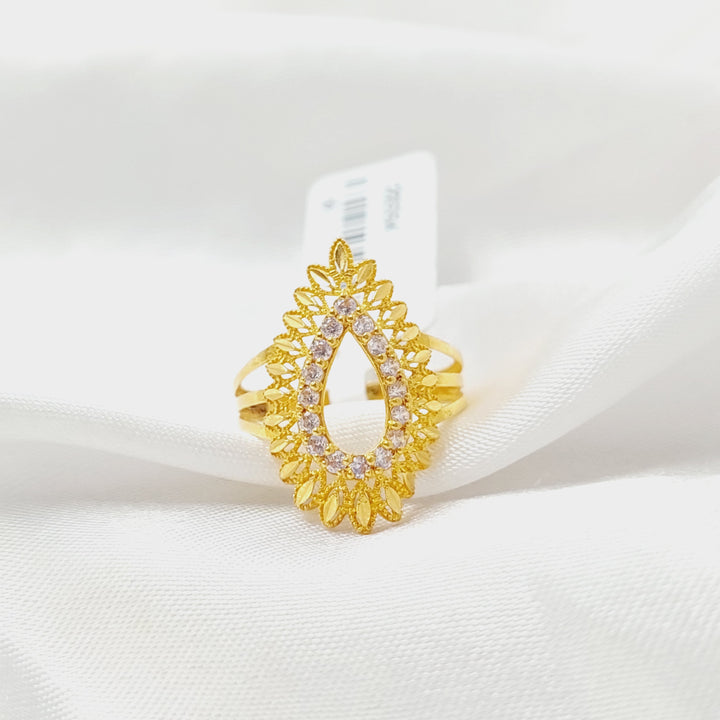 Leaf Ring  Made Of 21K Yellow Gold by Saeed Jewelry-28554