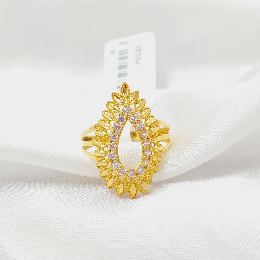 Leaf Ring  Made Of 21K Yellow Gold by Saeed Jewelry-28554