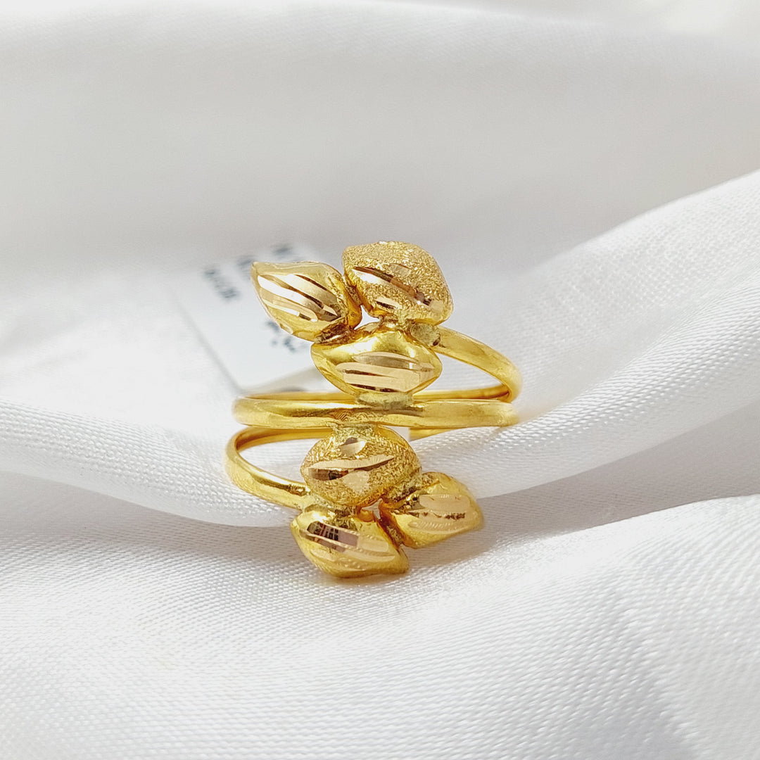 Leaf Ring  Made Of 21K Yellow Gold by Saeed Jewelry-28730