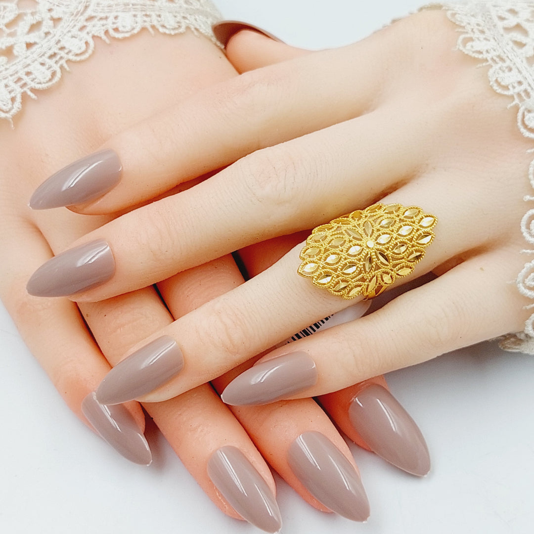 Leaf Ring  Made Of 21K Yellow Gold by Saeed Jewelry-28882
