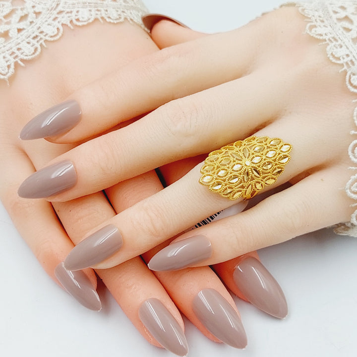 Leaf Ring  Made Of 21K Yellow Gold by Saeed Jewelry-28882
