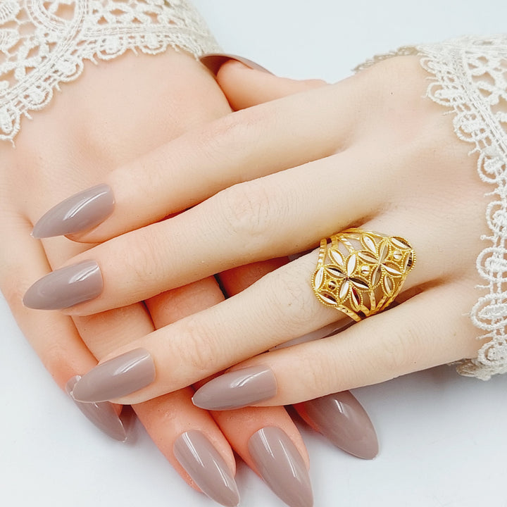 Leaf Ring  Made Of 21K Yellow Gold by Saeed Jewelry-28934