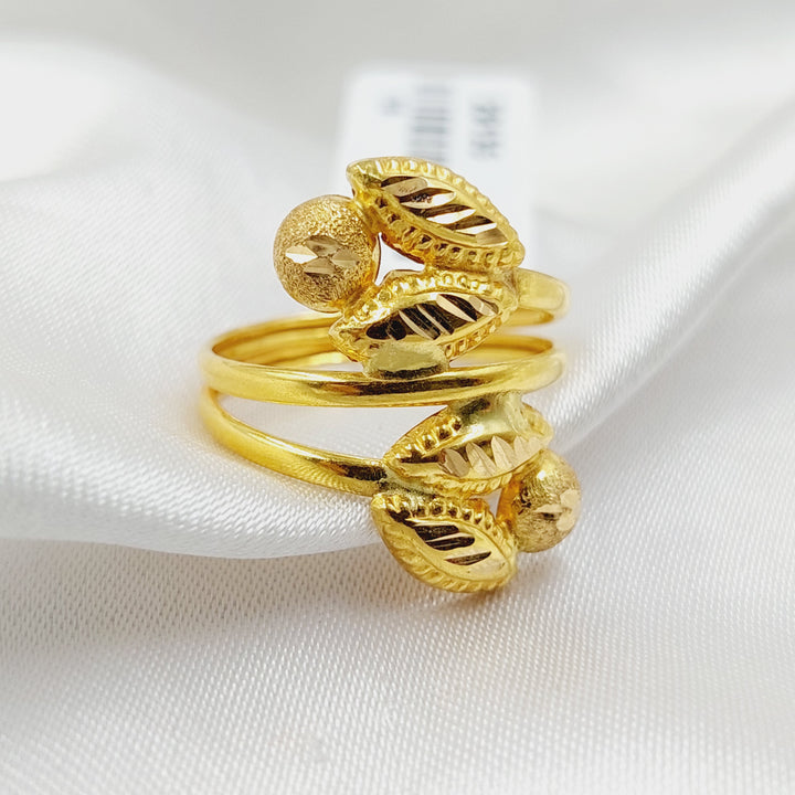 Leaf Ring  Made Of 21K Yellow Gold by Saeed Jewelry-29135