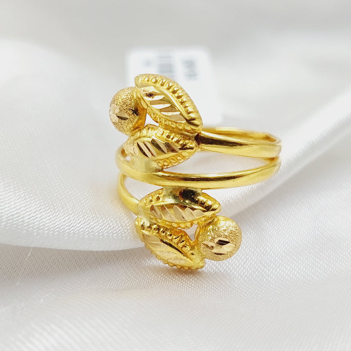 Leaf Ring  Made Of 21K Yellow Gold by Saeed Jewelry-29135
