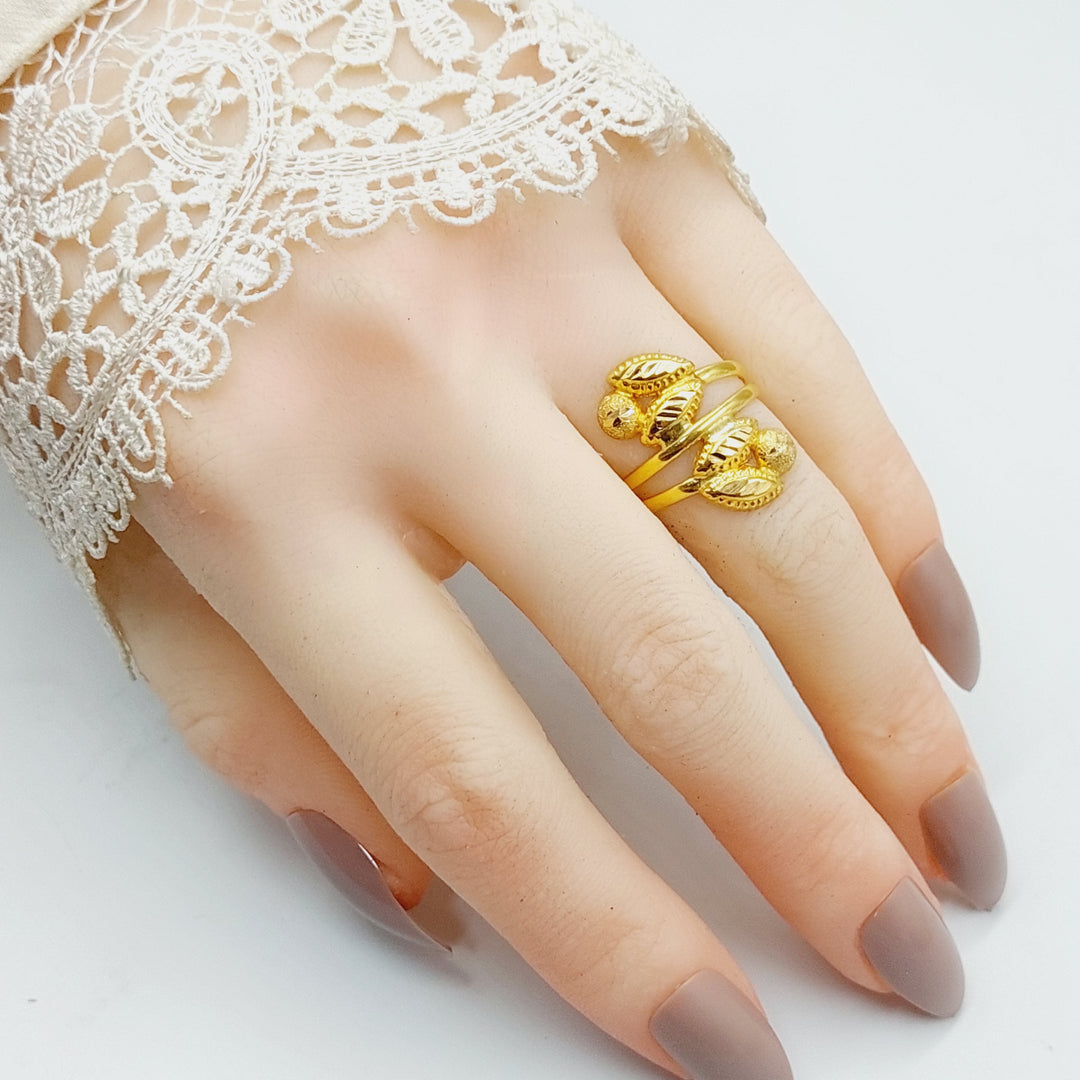 Leaf Ring  Made Of 21K Yellow Gold by Saeed Jewelry-29135