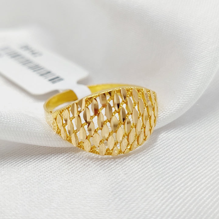 Leaf Ring  Made Of 21K Yellow Gold by Saeed Jewelry-29142