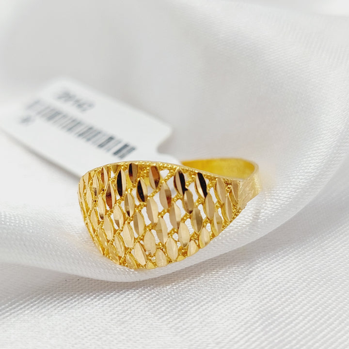 Leaf Ring  Made Of 21K Yellow Gold by Saeed Jewelry-29142