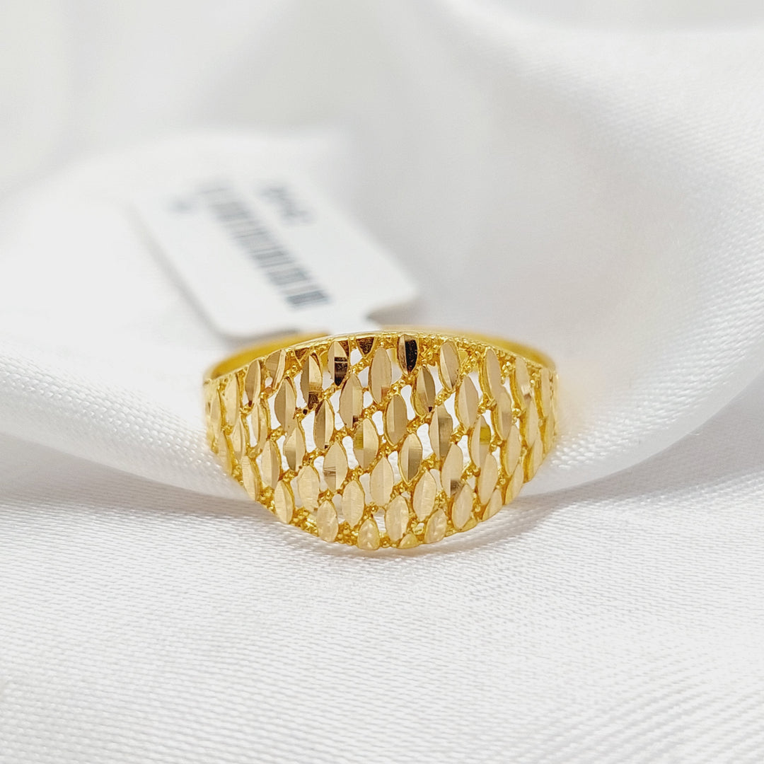 Leaf Ring  Made Of 21K Yellow Gold by Saeed Jewelry-29142