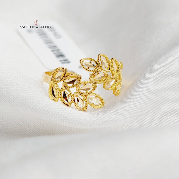 Leaf Ring  Made Of 21K Yellow Gold by Saeed Jewelry-29143