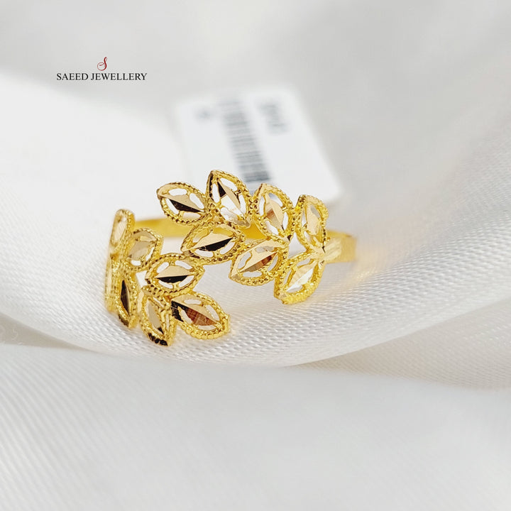 Leaf Ring  Made Of 21K Yellow Gold by Saeed Jewelry-29144