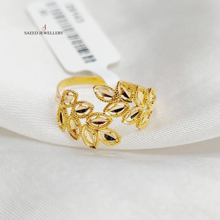 Leaf Ring  Made Of 21K Yellow Gold by Saeed Jewelry-29144