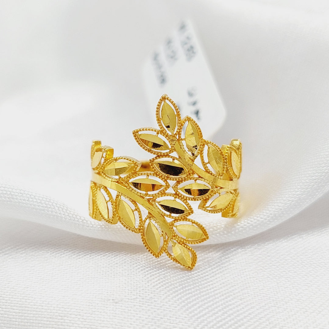 Leaf Ring  Made Of 21K Yellow Gold by Saeed Jewelry-29151