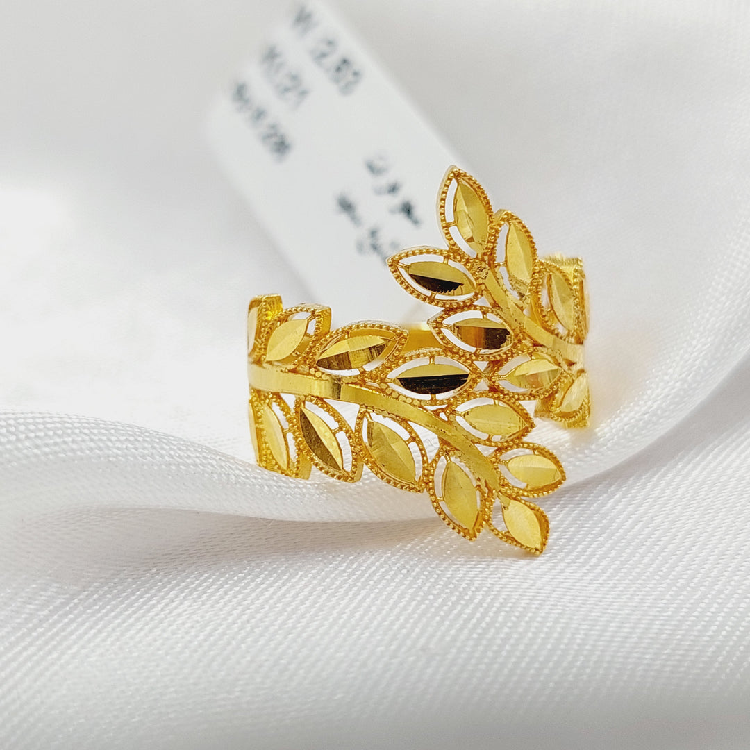 Leaf Ring  Made Of 21K Yellow Gold by Saeed Jewelry-29151