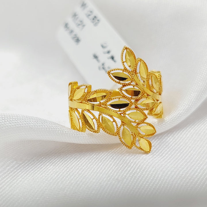 Leaf Ring  Made Of 21K Yellow Gold by Saeed Jewelry-29151