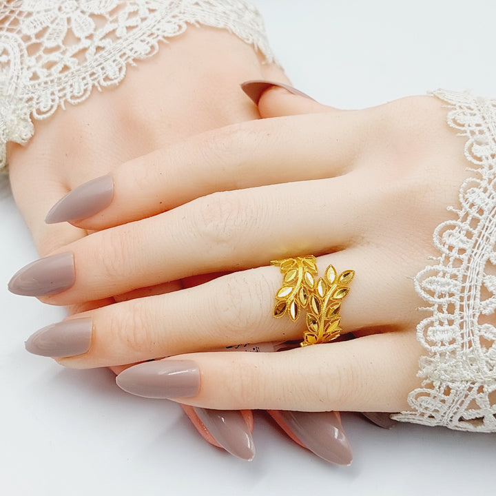 Leaf Ring  Made Of 21K Yellow Gold by Saeed Jewelry-29151
