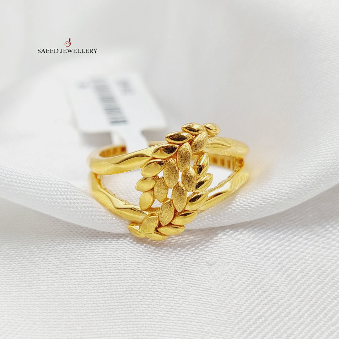Leaf Ring  Made Of 21K Yellow Gold by Saeed Jewelry-29152