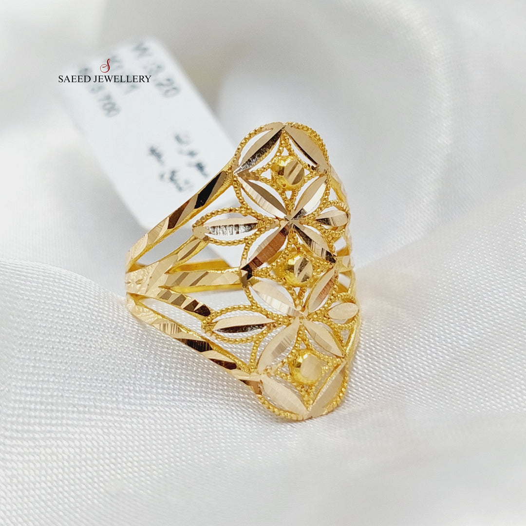 Leaf Ring  Made Of 21K Yellow Gold by Saeed Jewelry-29227