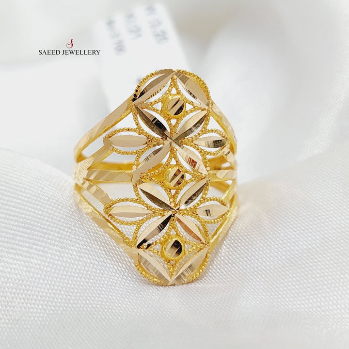 Leaf Ring  Made Of 21K Yellow Gold by Saeed Jewelry-29227