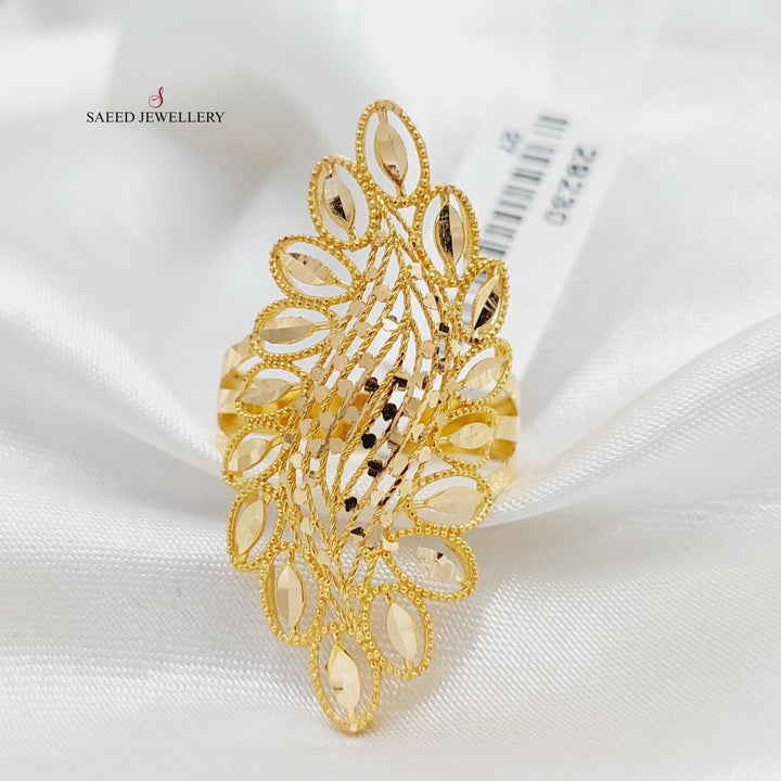 Leaf Ring  Made Of 21K Yellow Gold by Saeed Jewelry-29229