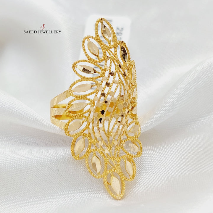 Leaf Ring  Made Of 21K Yellow Gold by Saeed Jewelry-29229
