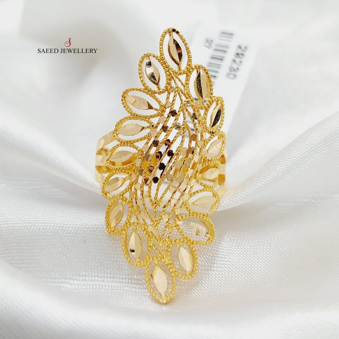 Leaf Ring  Made Of 21K Yellow Gold by Saeed Jewelry-29230