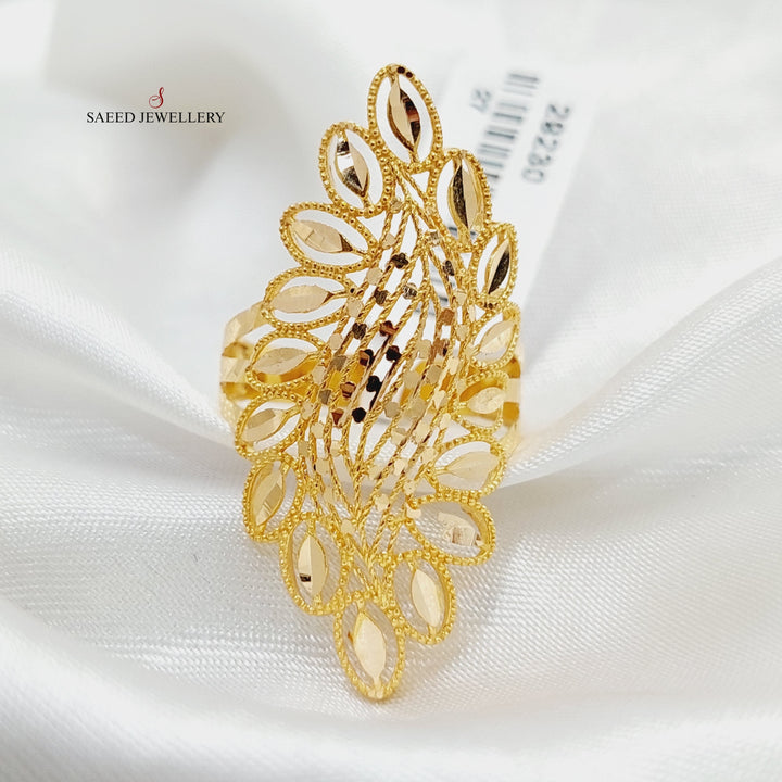 Leaf Ring  Made Of 21K Yellow Gold by Saeed Jewelry-29230