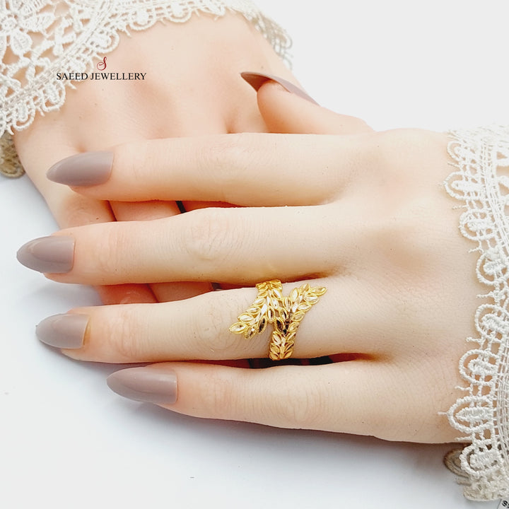 Leaf Ring  Made Of 21K Yellow Gold by Saeed Jewelry-29231