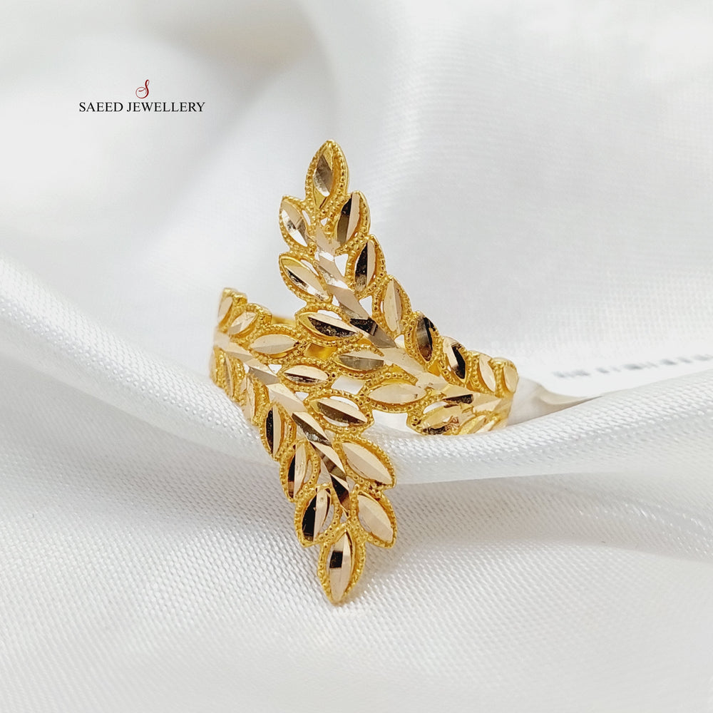 Leaf Ring  Made Of 21K Yellow Gold by Saeed Jewelry-29232