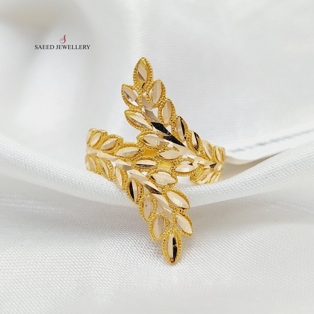 Leaf Ring  Made Of 21K Yellow Gold by Saeed Jewelry-29232