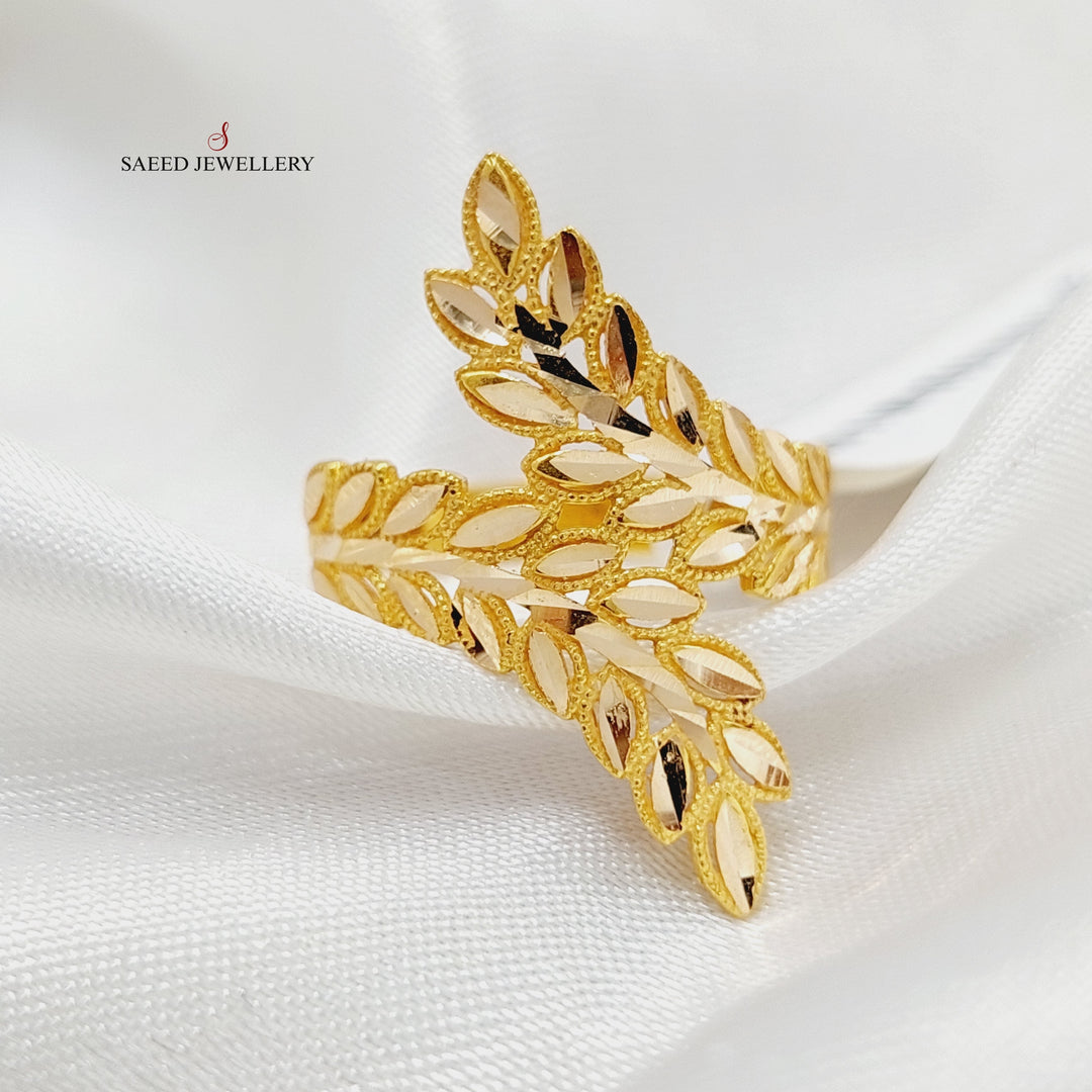 Leaf Ring  Made Of 21K Yellow Gold by Saeed Jewelry-29232