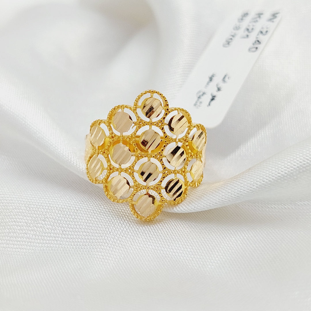 Leaf Ring  Made Of 21K Yellow Gold by Saeed Jewelry-29233