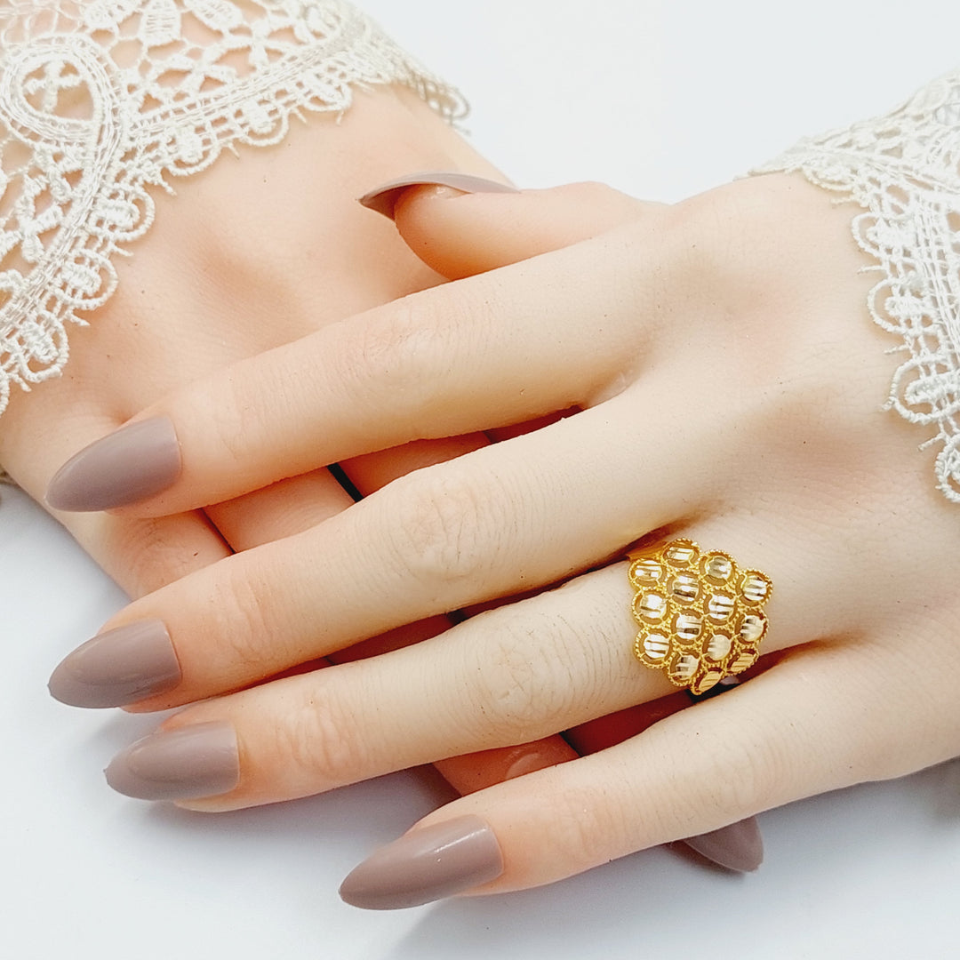 Leaf Ring  Made Of 21K Yellow Gold by Saeed Jewelry-29233
