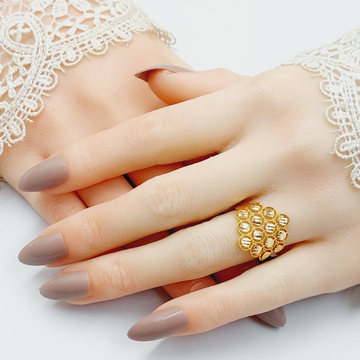 Leaf Ring  Made Of 21K Yellow Gold by Saeed Jewelry-29233